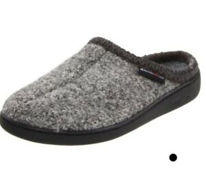 HAFLINGER Unisex AT Wool Hard Sole Slippers, Grey Speckle, 44EU
