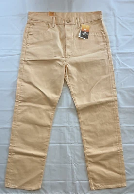 NWT Levi's 501 Jeans Men's 36x32 Peach Button Fly 5 Pocket Raw Unwashed Denim - Image 1 of 4