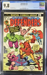 DEFENDERS #9 - CGC 9.8 - WP - NM/MT - AVENGERS CROSSOVER - Picture 1 of 2