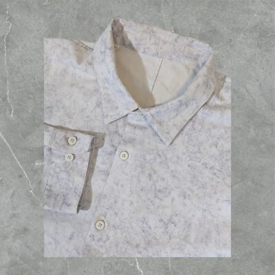 Lululemon Airing Easy Shirt Men Large?? Button Long Sleeve Grey Granite Marbled - Image 1 of 4