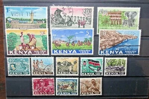 KENYA 1963 FRANCOBOLLI TURISMO VITA LOCALE SERIE TIMBRATI USED SET (C.10) - Imagen 1 de 1
