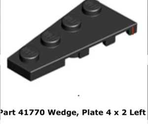 Lego 1x 41770 Black Wedge, Plate 4 x 2 Left Cantina 75290 - Picture 1 of 1