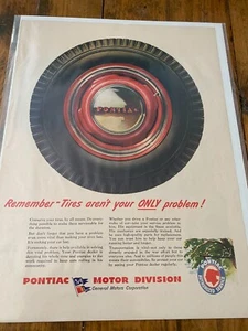 Vintage 1943 Pontiac Tires Aren't Your Only Problem Car Auto ad - Picture 1 of 1