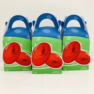 7x Footy Australian Football Sport Lolly Loot Bag Box. Party Supplies Cake Flag - Picture 1 of 5