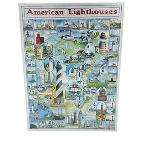 1000 Teile 24 x 30 Puzzle White Mountain USA Amerikanische Leuchttürme NEU - Bild 1 von 6