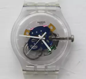 SWATCH SUOK111 - RANDOM GHOST / AG2012 * NEW STRAP - Picture 1 of 15