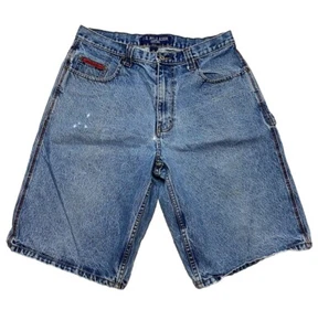 Vintage Y2K US Polo Assn Jeansshorts Herren Größe 33 bestickt Baggy 12” LESEN - Bild 1 von 7