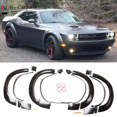 UNPAINTED Fender Flares For Dodge Challenger 2015-2023 Base Model Demon Style  — 第 1/4 张图片
