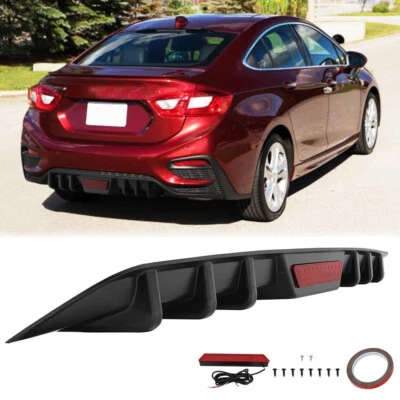 Difusor de parachoques trasero negro divisor alerón labio para Chevrolet Cruze LT 2010-2019 Foto 1 de 4