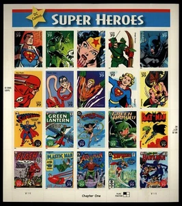 US Scott 4084 Super Heroes 39c Mint NH Sheet of 20 - Picture 1 of 1