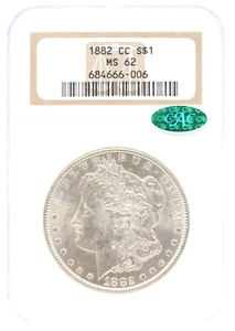 1882-CC NGC MS62 Silver Morgan Dollar CAC Certified - Picture 1 of 2