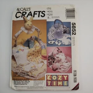 McCall's Crafts 5852 Infants Basket Gift Package Sewing Pattern Bonnet Toy Bib - Picture 1 of 3