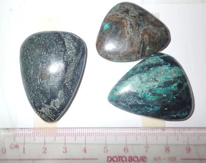 Turquoise Stone Flat Free Form Cabochon 178.5 Carat 3 pieces 35.7 gram - Imagen 1 de 3