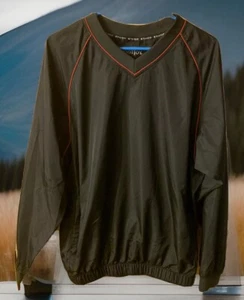 Footjoy FJ Golf Pullover Jacket Black Med Lounge Golfing Wind Breaker Medium - Picture 1 of 4