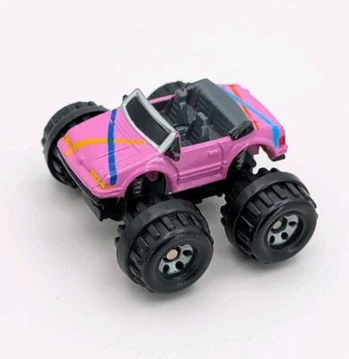 Micro Machines PINK 80's Mustang Convertible Monster Truck 4x4 HTF Rare - Image 1 of 4