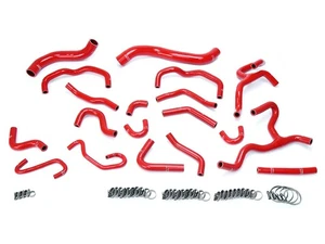 HPS Silicone Radiator + Heater Hose Kit for Toyota 17-18 Land Cruiser 5.7L RED - Foto 1 di 2