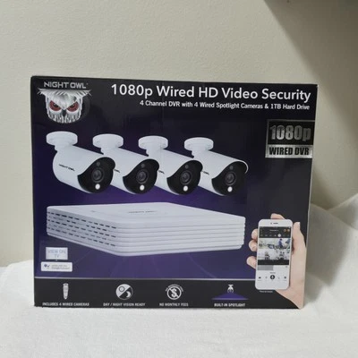 Night Owl WMBF-C241-4L 4-Channel DVR 1TB + 4 Camera 1080p Security System - Image 1 of 4