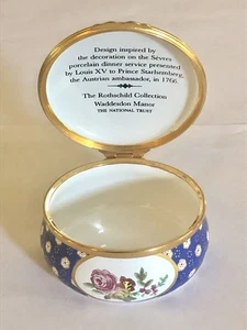 Pastillero vintage Halcyon Days colección Rothschild esmalte con tapa baratija 6 cm - Imagen 1 de 9