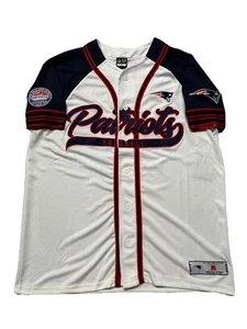NFL Team New England Patriots Baseball Jersey. Mens M. White. New! - Picture 1 of 19