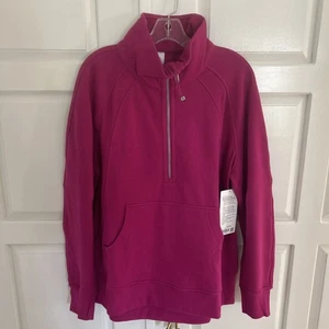 NEW! Lululemon Women’s Scuba Oversized Funnel Neck Half Zip M/L Ripe Raspberry - Picture 1 of 5