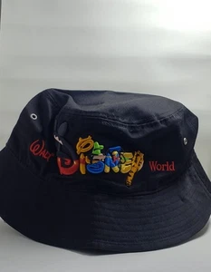 Nuevo Walt Disney World Cubo Sombrero Negro Bordado Talla Adulto - Imagen 1 de 2