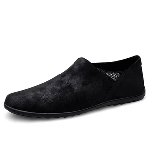 Scarpe casual da uomo mocassini ballerine in pelle scarpe basse slip on business - Foto 1 di 27