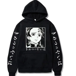Anime Demon Slayer Tanjiro Kamado Hoodie Grafikdruck Harajuku Kapuze Sweatshirt - Bild 1 von 6