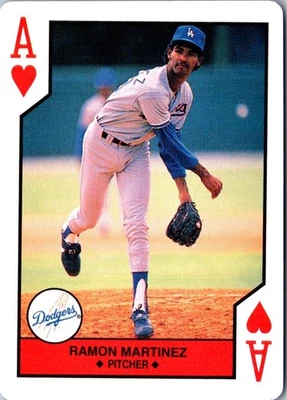 1990 U.S. Playing Card Co. Ramon Martinez #A Los Angeles Dodgers Baseball Card - Image 1 of 2