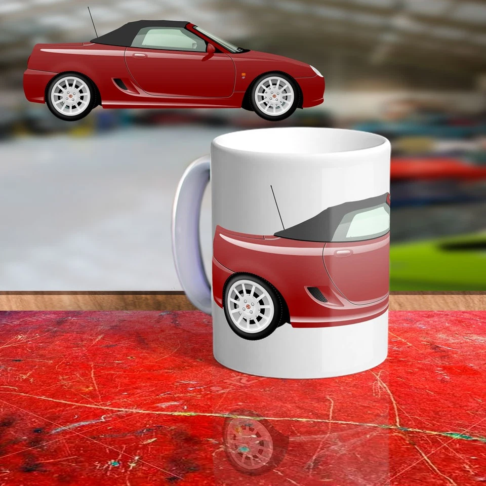 MUGFALIA Large Mug - Gift for MGF MG MGTF Owner Car British Various Colours Present Gift