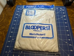 VTG 1989 Fruit of the Loom Bloopers Mens Irregular White T-Shirt Single Pack XL - Picture 1 of 2