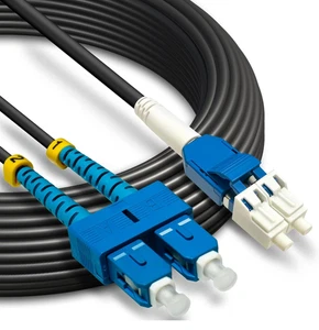 NUEVO OD-5,0 mm exterior - 65 pies - blindado OS2 LC a SC LC cable de fibra monomodo LC-SC - Imagen 1 de 1