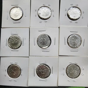 Neun Münzen Lot 1/4oz .999 Feinsilber Prospector Münzen 2-1/4oz Gesamt Lot! - Bild 1 von 3