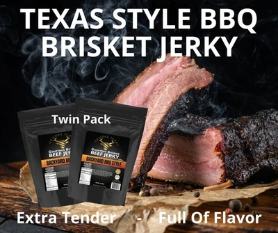 Pechuga de carne de res estilo Texas para patio trasero Gehrke Jerky envío gratuito 2-3 oz. Bolsas Foto 1 de 4