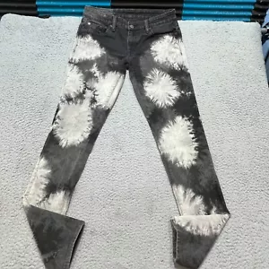 Ralph Lauren Denim & Supply Skinny Jeans Mens 28x32 Tie Dye Black White Stretch - Picture 1 of 17