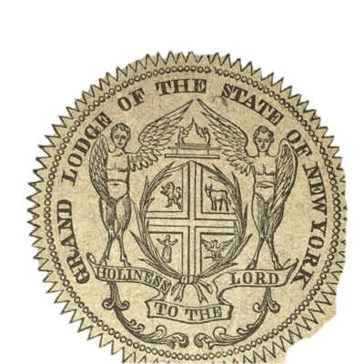 ANTIQUE Freemasonry (1888) CONSTITUTIONS GRAND LODGE NEW YORK, F. & A. MASONS - Image 1 of 4