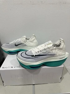 Nike Air Zoom Alphafly NEXT% 2 running shoe White/Clear/Jade DN3555-100 New - Picture 1 of 7