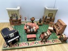 Dollhouse Furniture ?Music Living Room? 12 Ct Set Vtg Popular Imports Polystone