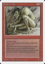 Sedge Troll Revised HEAVILY PLD Red Rare Reserved List MAGIC MTG CARD ABUGames