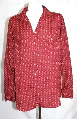 Liz Claiborne Women's 14 (L) True Vintage 80's - Orange Red Geometric Blouse - Image 1 of 4
