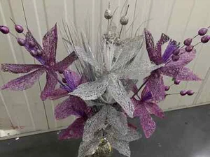 Pink Artificial Glitter Bloomer Flower for Vase Decoration Ornament For Home - Picture 1 of 2