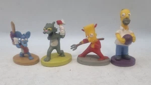 Simpsons Lot of 4 Vending Machine PVC Figures DEVIL BART HOMER ITCHY & SCRATCHY - Picture 1 of 6