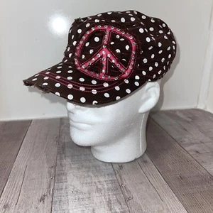 Braune gepunktete Peace Kadettenmütze - Bild 1 von 9