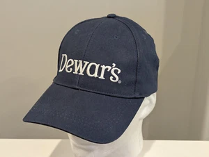 New Dewar's Finest Scotch Whiskies Navy Blue Embroidered Hat Cap Strap back - Picture 1 of 12