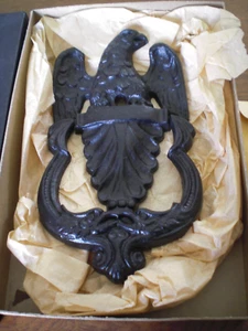 Vintage Cast Iron Federal Eagle Door Knocker Architectural NEW with hardware - Picture 1 of 6