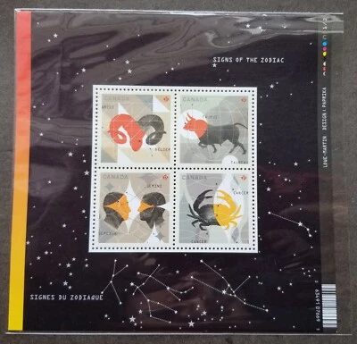 [SJ] Canada Signs Of The Zodiac 2011 Aries Taurus Gemini Cancer (ms) MNH - Image 1 of 4