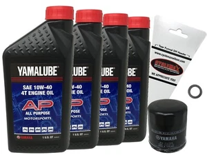Yamaha OEM Oil Change Kit for 2001-2005 Yamaha YZF-R6 with 10W-40 Oil - Picture 1 of 2