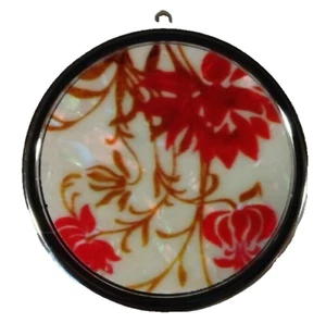 Pill Case Mother of Pearl Floral Swirl Tree of Life Three Part Medicine Case - Picture 1 of 3