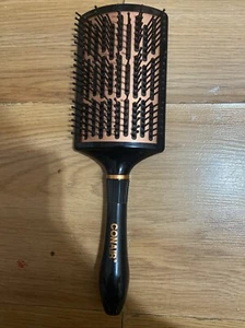 Conair Brush Quick Blow-Dry Pro Curved Copper Paddle Brush Black NEW - Picture 1 of 3