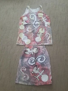 Vintage V C Torias Damen handbemaltes Top, Shirt Einheitsgröße - Bild 1 von 8