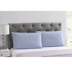 CBD Sleep CBD-infundiert Isolat Blau Baumwolle Standard Kissenbezug Set 2 Stück - Bild 1 von 4